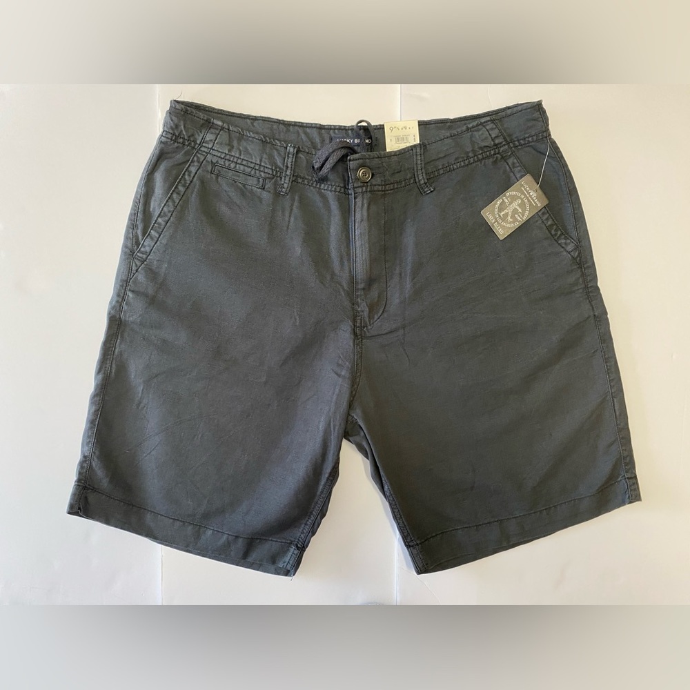 Lucky Brand Men's Dark blue linen blend Shorts 9” short size 36